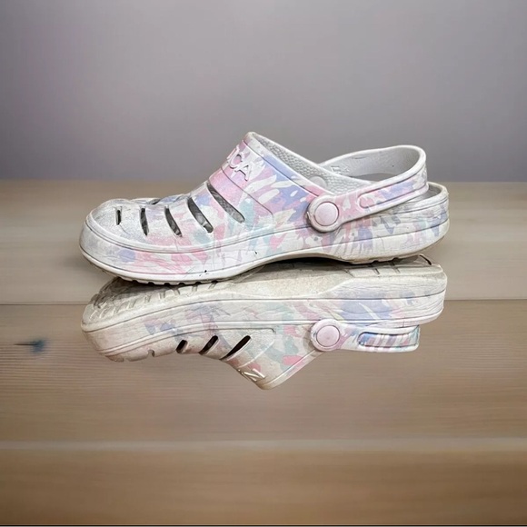 Nautica Pastel Tie Dye White River Edge Clogs Size 7 - Picture 6 of 7